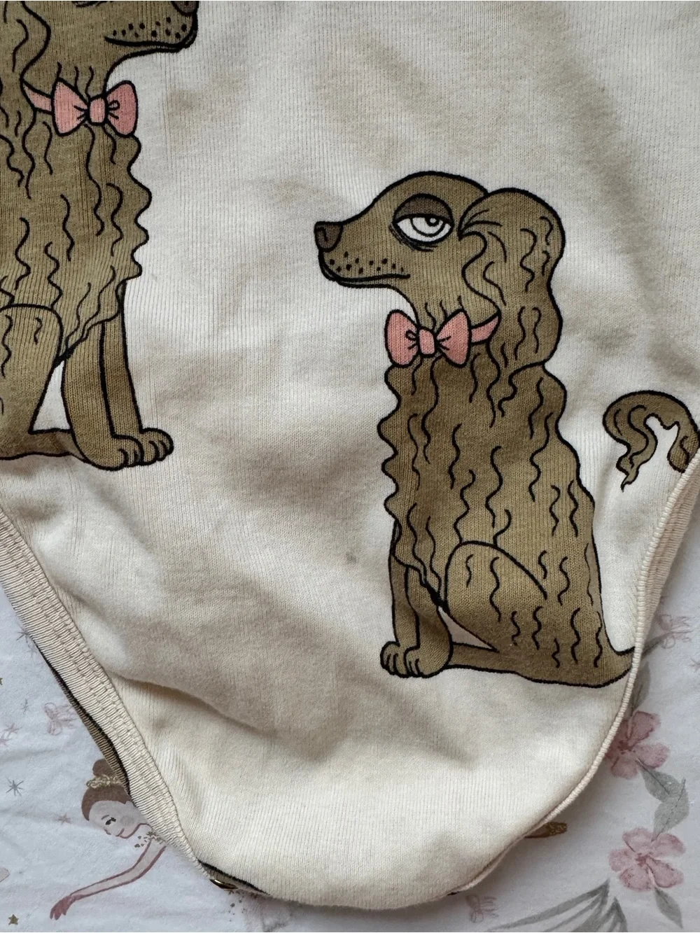 Mini Rodini Spaniel Dog Organic Cotton Baby Set 68/74 4-9M